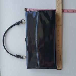 Purse, black patent leather